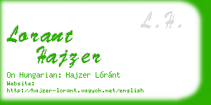 lorant hajzer business card