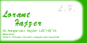 lorant hajzer business card